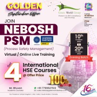 Enroll in NEBOSH PSM Virtual Online Training  4 HSE Courses Free